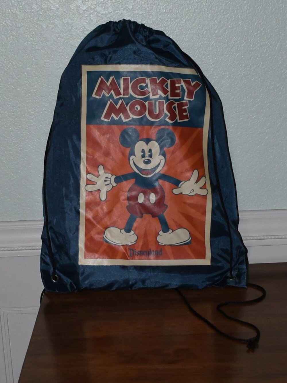 Mickey Mouse Fleece Blanket Throw Cinch Sack Backpack PWP 2015 Disney Parks